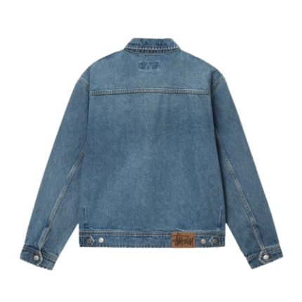 ZIP WORK JACKET DENIM-Blue